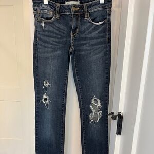 BULLHEAD BLACK SIZE 3 DENIM JEANS DISTRESSED *LIKE NEW*